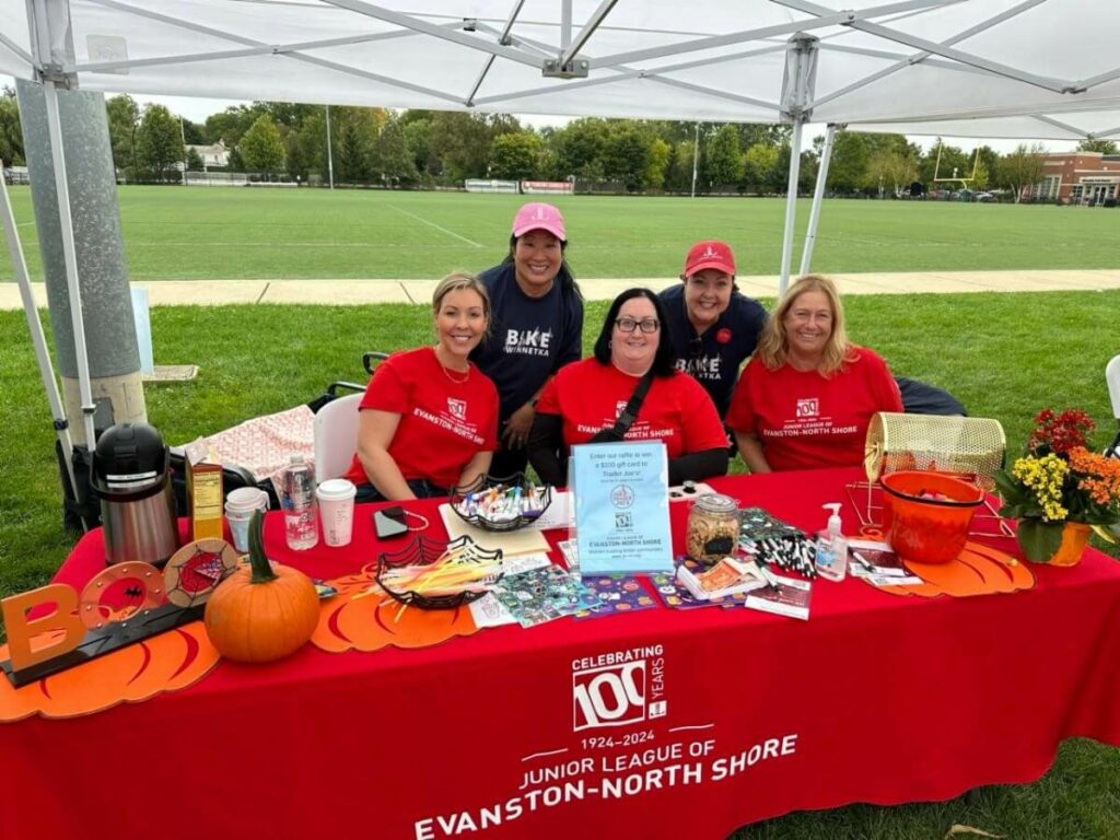 bike winnetka volunteer event