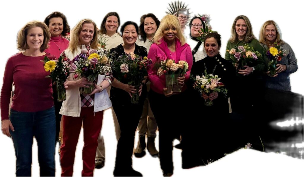 flower arranging social Galentine's